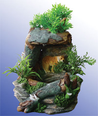 TLB155 Фонтан с помпой Тигр в скале, №1 H=18.70*18.00*22.30CM TLB155 Фонтан с помпой Тигр в скале, №1 H=18.70*18.00*22.30CM
