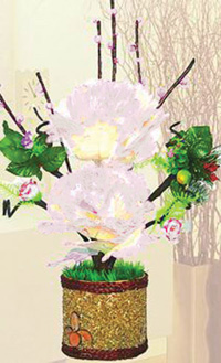 TLY012WHITE Композиция с розами оптоволоконные №2 белые TLY012WHITE Композиция с розами оптоволоконные №2 белые
