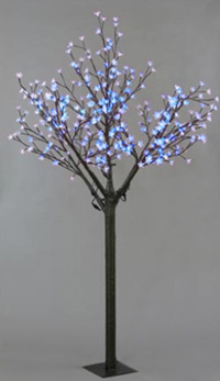 60556B/tln208   Вишня Цветущая 350диодов, 180см, синий  Светящиеся дерево