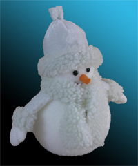 TLN1322    Снежная коллекция  Снеговик в белой шапочке и шарфике   Н*L*W=23*20*12