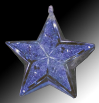 TLN956Blue   Украшение  Набор звезд 150мм х2шт., синий с лазерным блеском